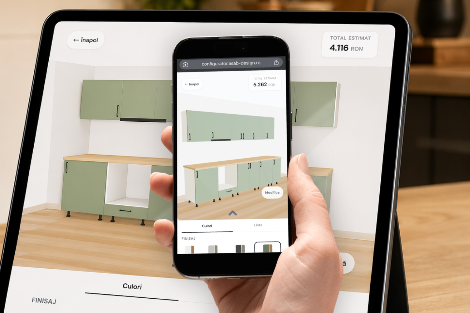 Proiect 3D realizat cu configuratorul ASAB DESIGN