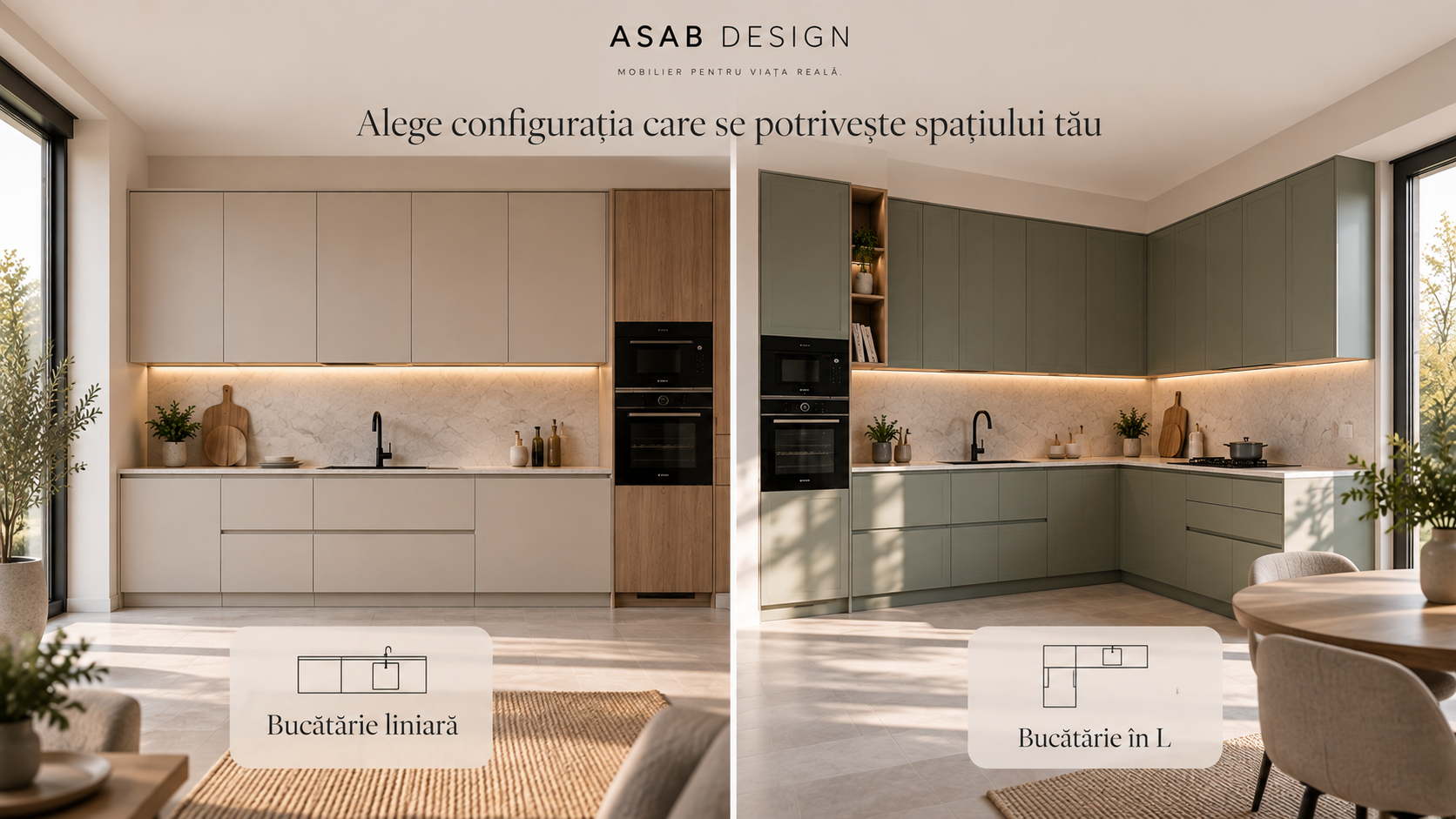 Bucătării preconfigurate ASAB Design