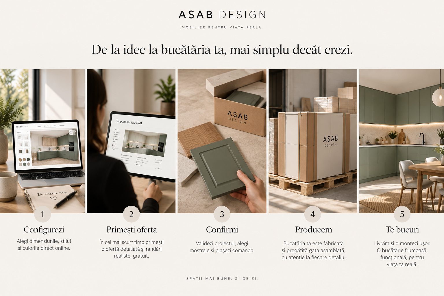 Proces de proiectare și producție ASAB DESIGN